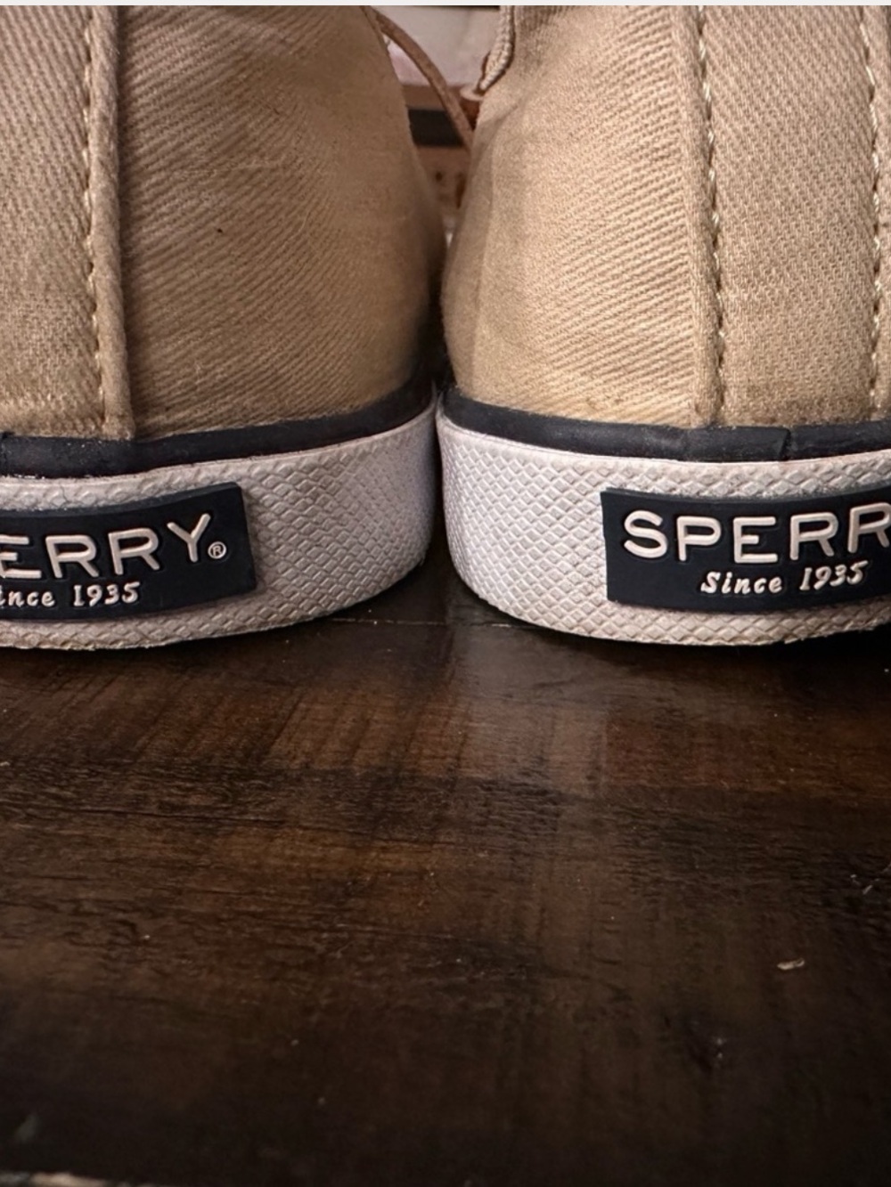 Sperry Coastal Beige Canvas Sneakers Size 9 | Nautical Casual Summer Shoes - Picture 6 of 9